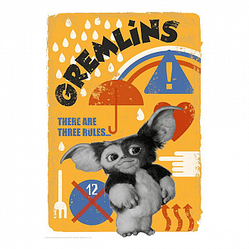 Gremlins Art Print There are three Rules Limited Edition 42 x 30 cm Gremlins Art Print There are three Rules Limited Edition 42 x 30 cm