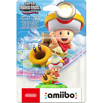 Nintendo Amiibo: Super Mario Bros. Wonder - Captain Toad And Talking Flower Nintendo Amiibo: Super Mario Bros. Wonder - Captain Toad And Talking Flower
