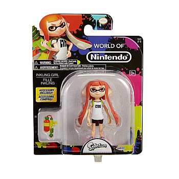 World of Nintendo Inkling Girl with Blaster Action Figure 10cm