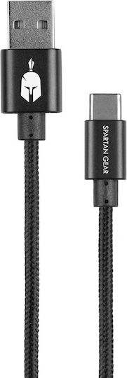 Spartan Gear - Double Sided USB Cable (Type C) (length: 2m - Compatible with Playstation 5, Xbox Series X/S, tablet, mobile) (colour: Black) Spartan Gear - Double Sided USB Cable (Type C) (length: 2m - Compatible with Playstation 5, Xbox Series X/S, tablet, mobile) (colour: Black)