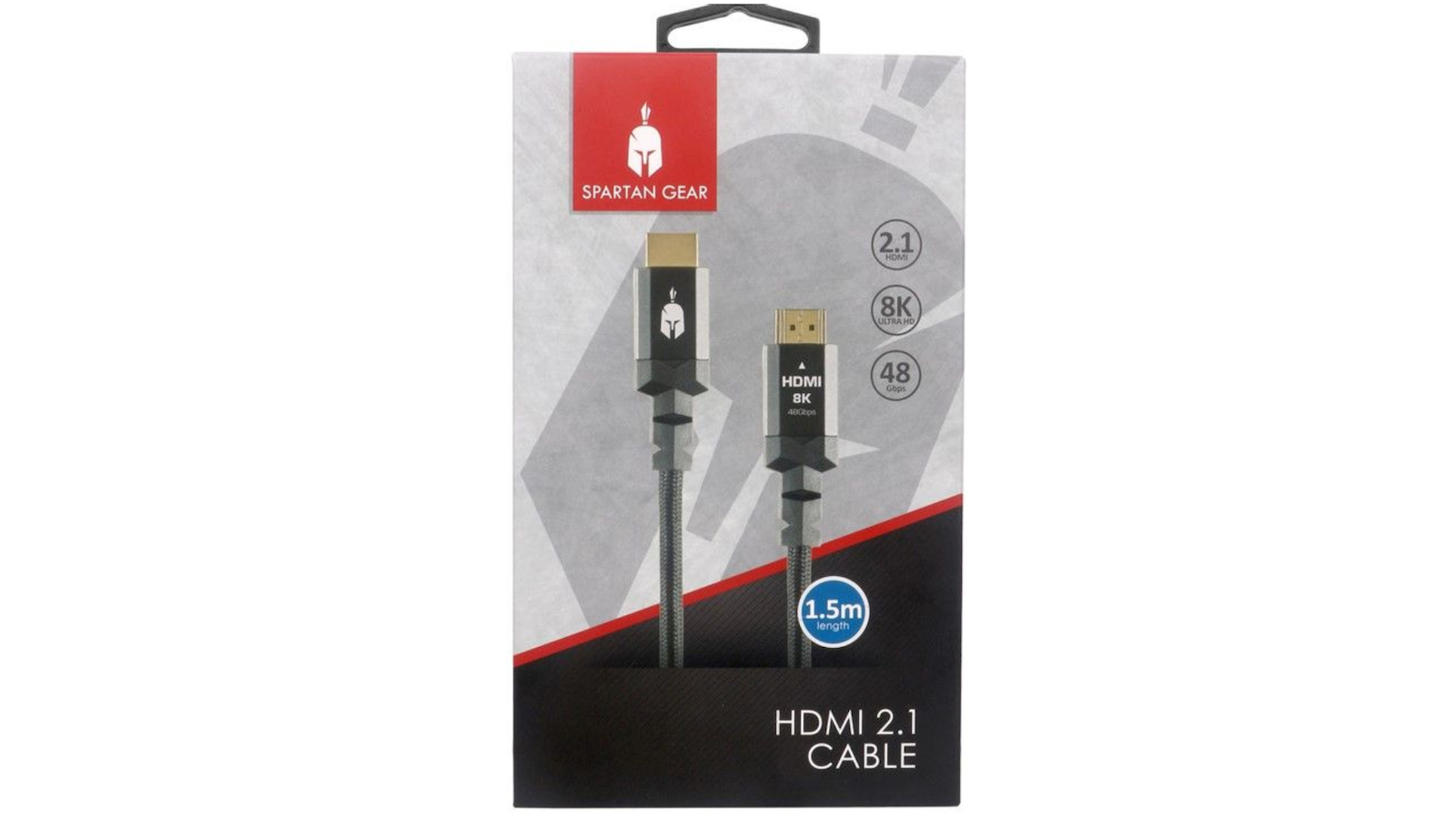 Spartan Gear - HDMI 2.1 Cable (length: 1,5m - Aluminum with gold plated plugs) Spartan Gear - HDMI 2.1 Cable (length: 1,5m - Aluminum with gold plated plugs)