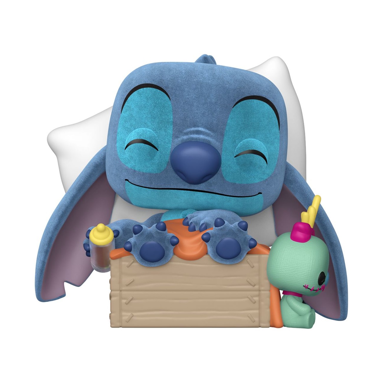 Funko Pop! Disney Plus: Lilo & Stitch - Sleeping Stitch in Box (Flocked) (Special Edition) #1607 Vinyl Figure Funko Pop! Disney Plus: Lilo & Stitch - Sleeping Stitch in Box (Flocked) (Special Edition) #1607 Vinyl Figure
